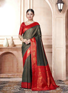 Bottle Green Kanjivaram Silk Saree