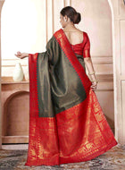 Bottle Green Kanjivaram Silk Saree