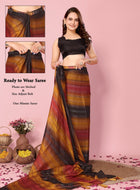 Brown Ready to Wear Saree