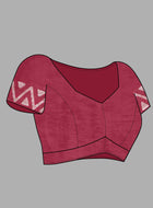 Chanderi Cotton Saree Maroon