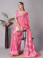 Chanderi Cotton Saree Pink