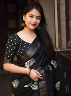 Cotton Saree Black