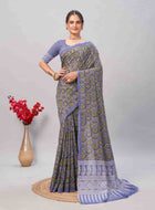 Cotton Saree Blue