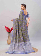 Cotton Saree Blue