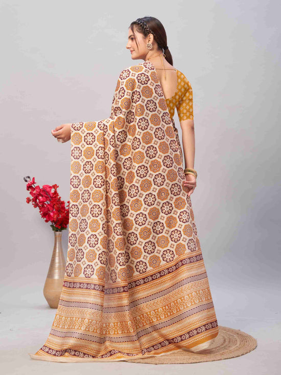 Cotton Saree Cream