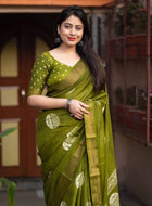 Cotton Saree Green