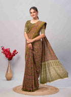 Cotton Saree Green