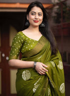 Cotton Saree Green