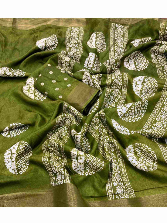 Cotton Saree Green
