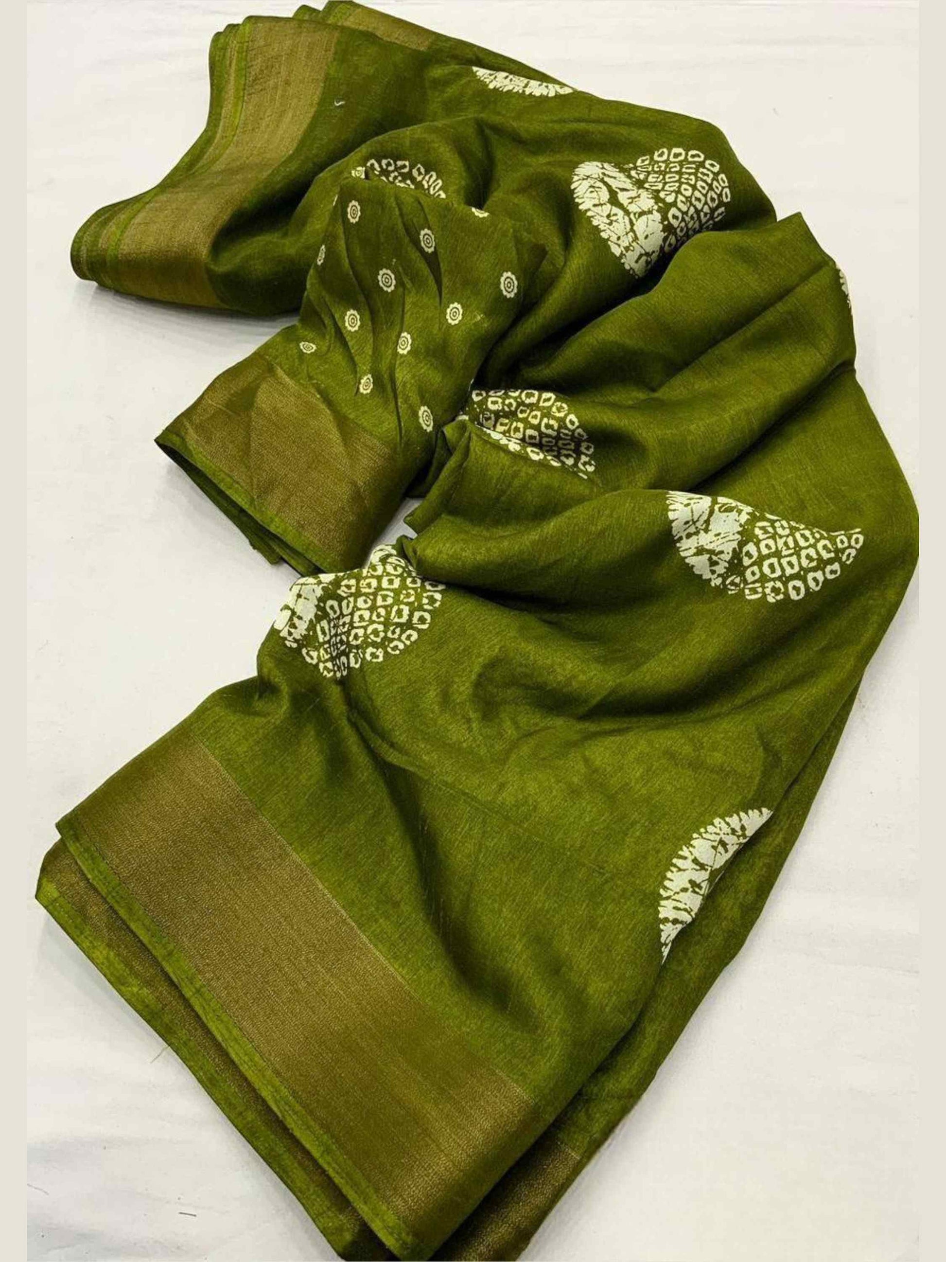 Cotton Saree Green
