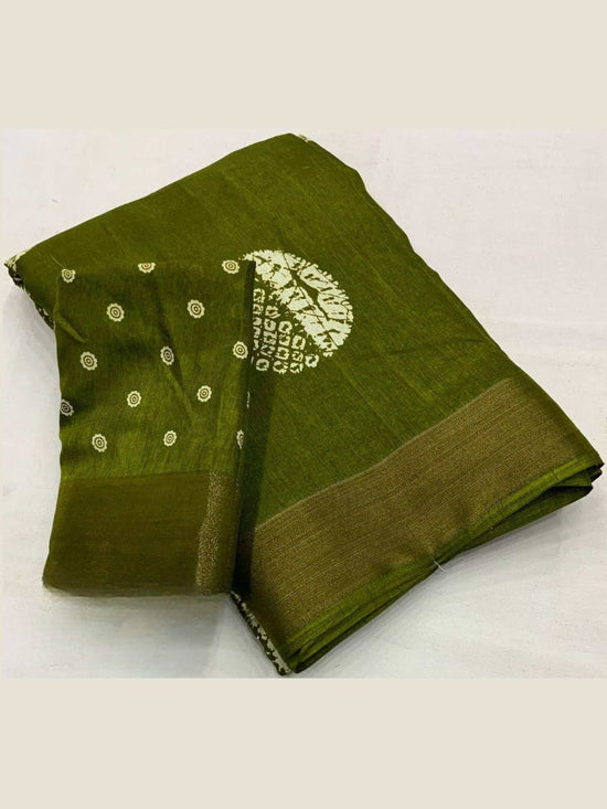 Cotton Saree Green