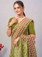 Cotton Saree Green