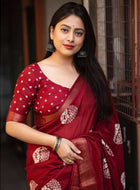 Cotton Saree Maroon