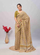 Cotton Saree Mehandi