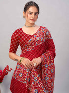 Cotton Saree Red