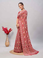 Cotton Saree Red