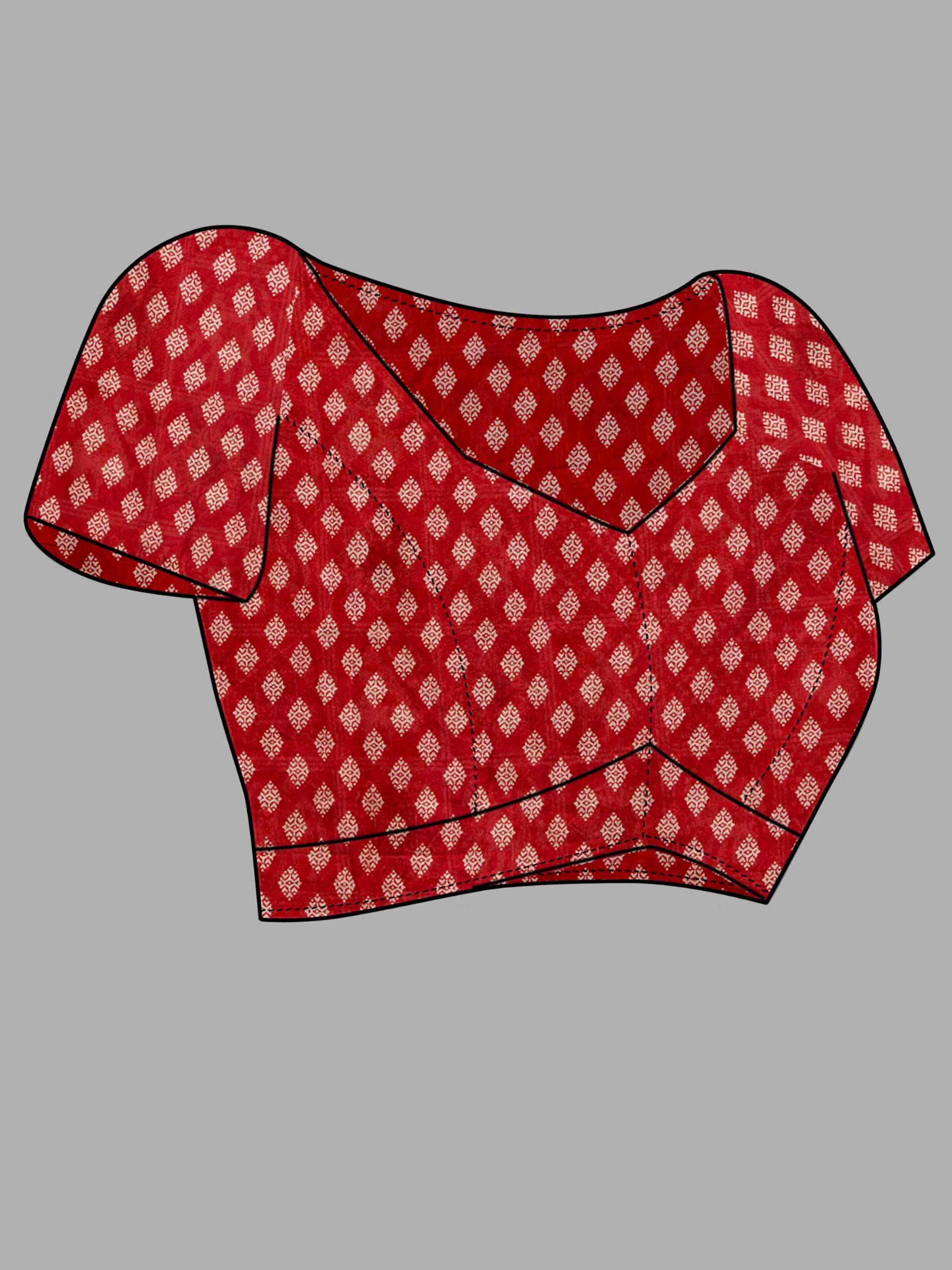 Cotton Saree Red