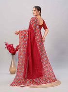 Cotton Saree Red