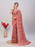 Cotton Saree Red