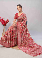 Cotton Saree Red
