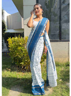 Cotton Saree White
