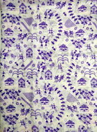 Cotton Saree White Blue