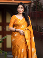 Cotton Saree Yellow