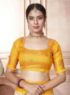 Cream Kanjivaram Silk Saree