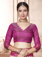 Cream Kanjivaram Silk Saree