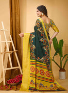 Dola Silk Saree Bottle Green