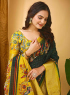 Dola Silk Saree Bottle Green