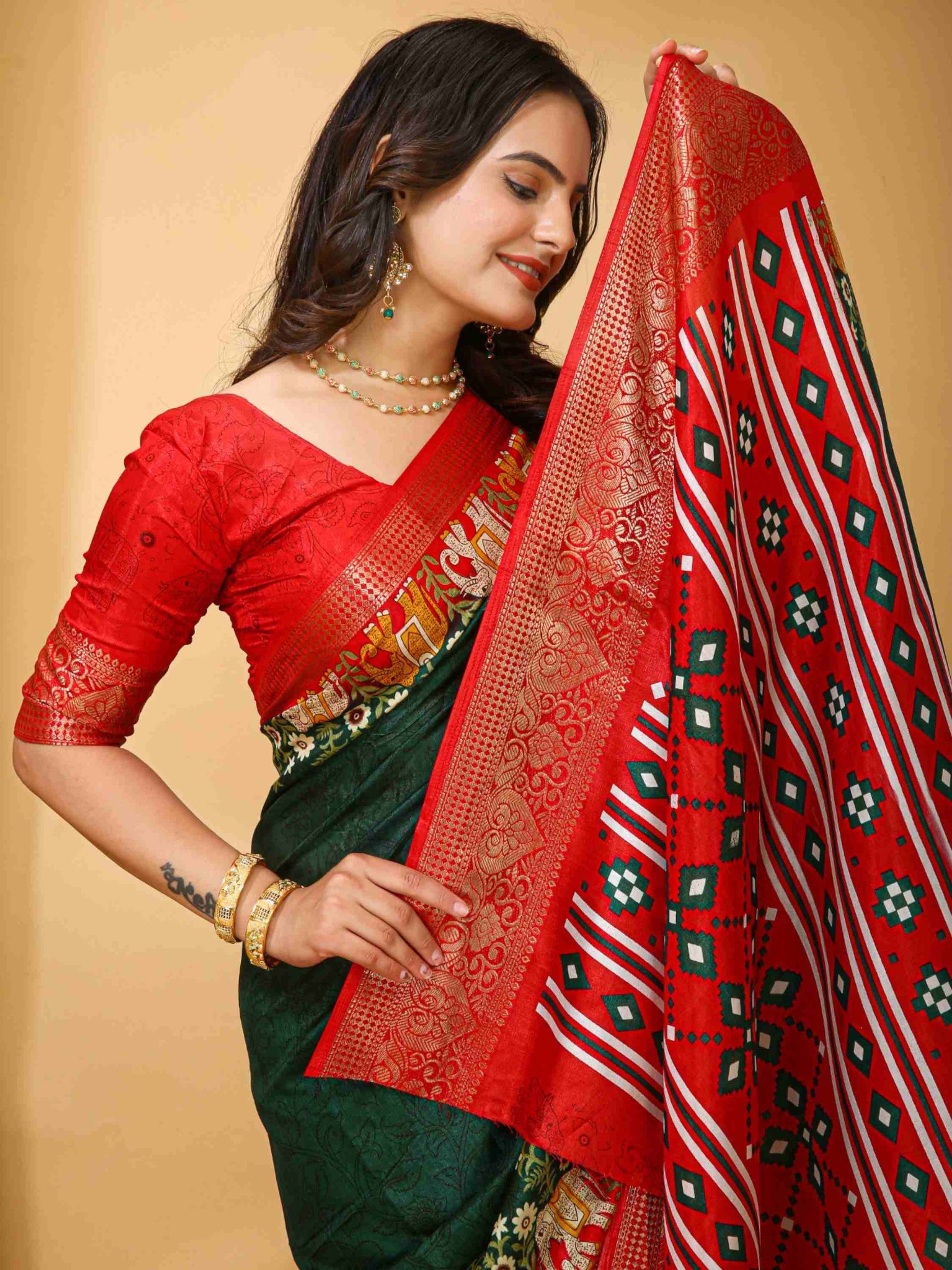 Dola Silk Saree Green