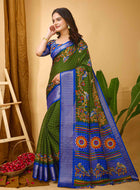 Dola Silk Saree Green