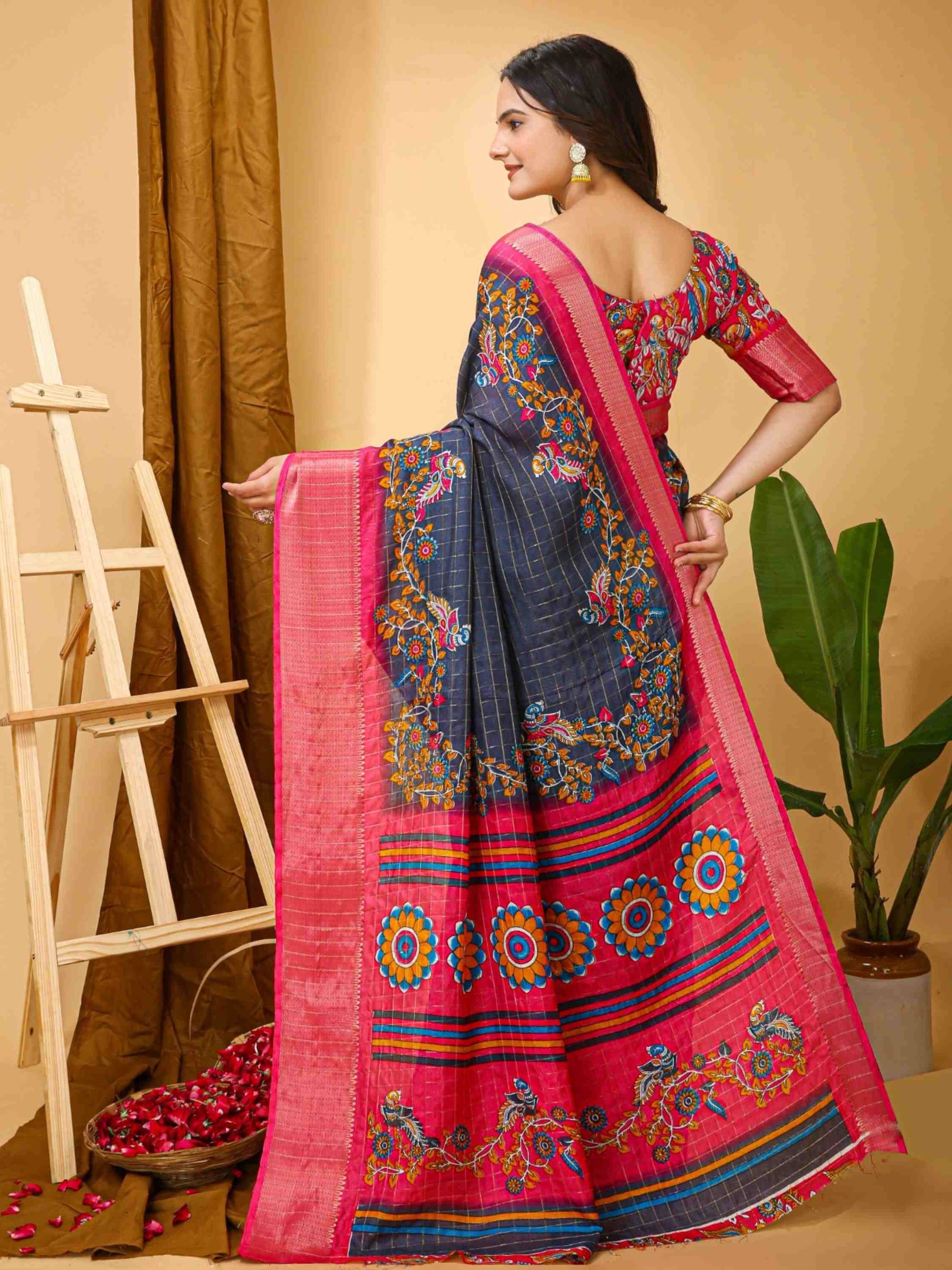 Dola Silk Saree Grey