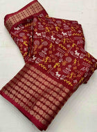 Dola Silk Saree Maroon