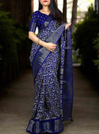 Dola Silk Saree Navy Blue