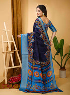 Dola Silk Saree Navy Blue