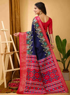 Dola Silk Saree Navy Blue