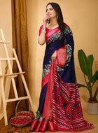 Dola Silk Saree Navy Blue