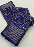 Dola Silk Saree Navy Blue