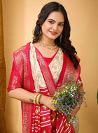 Dola Silk Saree Off White