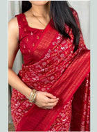 Dola Silk Saree Red