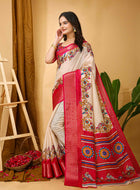 Dola Silk Saree White
