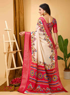 Dola Silk Saree White
