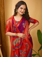 Dola Silk Saree Wine