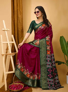 Dola Silk Saree Wine