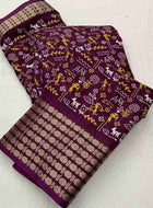 Dola Silk Saree Wine