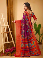 Dola Silk Saree Wine