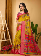 Dola Silk Saree Yellow