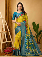 Dola Silk Saree Yellow